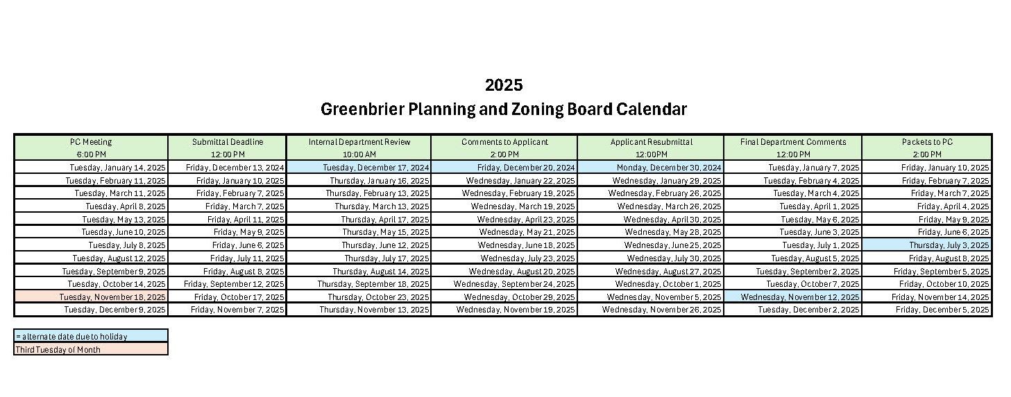 Copy of Proposed 2025 Schedule